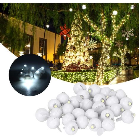 Miniatur-LED-Lichtkugeln (100 Stück) - Weiße Lichter, LED-Ballons für festliche Dekorationen (Weihnachten, Hochzeit, Party, Geburtstag) (1/5)