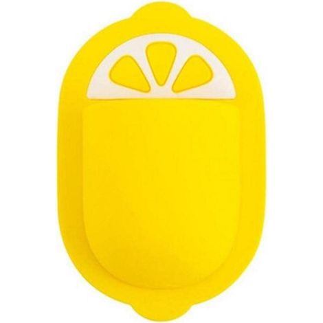 Kostenloser Cartoon-Zahnbürstenhalter aus Silikon, Wandmontage, Aufbewahrungsbox für Badezimmer-Werkzeug zu Hause Gelb