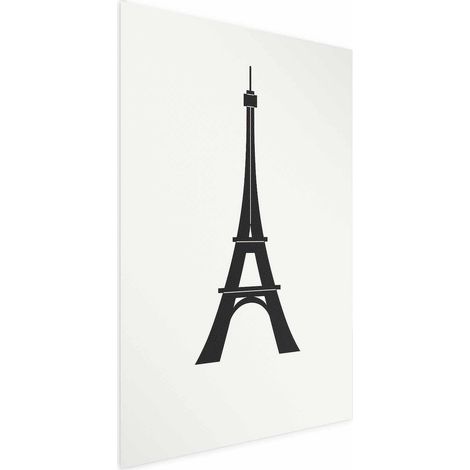 Poster – Eiffelturm, einfache Grafik in Schwarzweiß (1/4)