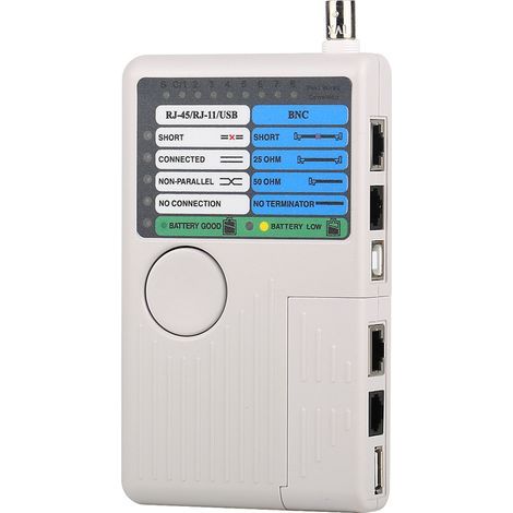 Testeur de Câble Réseau Test de Câble Lan Dispositif de Mesure de Réseau Lan Distant 4-en-1 Usb Bnc pour Utp Stp, Testeur de Câble Rj11 Rj45 (1/5)