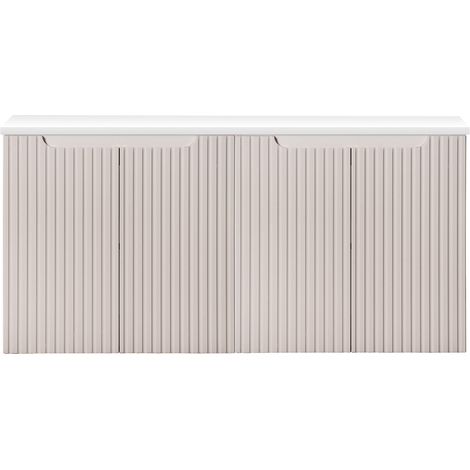 Waschtischunterschrank 120cm, Beige und weiß, NEWPORT-56-CASHMERE (1/5)
