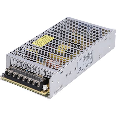 Alimentation LED 120W 100‑240V AC/DC 12V 24V pour Projecteurs et Caméras de Sécurité