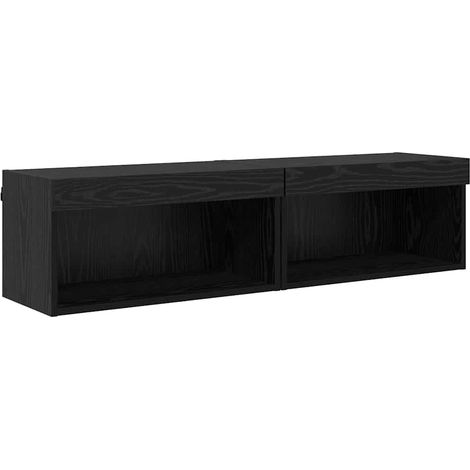 Maison Exclusive - Ensemble meuble TV avec LED 2 pcs Chêne noir 60 x 30 x 30 cm
