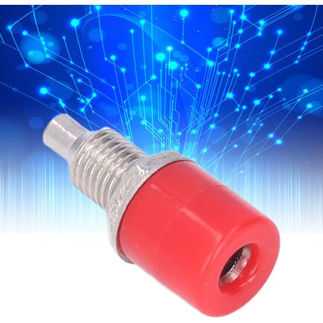 Prise banane 4 mm, bornier M6 en cuivre pur, bornier de mise à la terre 4 mm, prise de panneau rouge. (1/5)