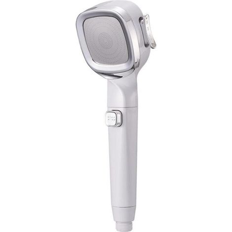 Douche à quatre jets – Blanche – Flexible en acier inoxydable de 1,50 m – Stop jet intégré – Support électroplaqué – Installation facile (1/5)