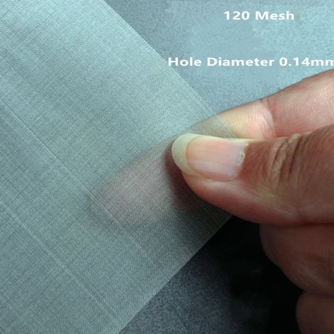 (120 Mesh 140Micron-50cm by 1 meter)All Size 304 Stainless Steel Filter Wire Mesh Woven Wire Sieve Plate Screen Mesh (1/4)