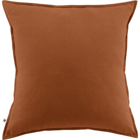 Taie d’oreiller 63 x 63 cm – Flanelle chaude – Collection Candice – Coloris Tomette