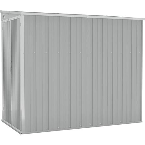Maison Exclusive - Capanno Giardino a Parete Grigio 118x194x178 cm Acciaio Zincato