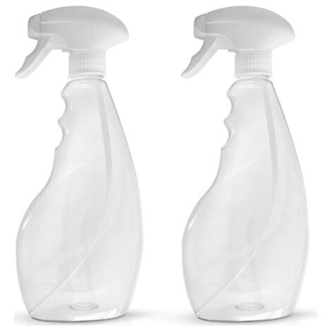 QORVA-Flacons pulvérisateurs vides, vaporisateur à gâchette en plastique transparent, 2 x 500 ml