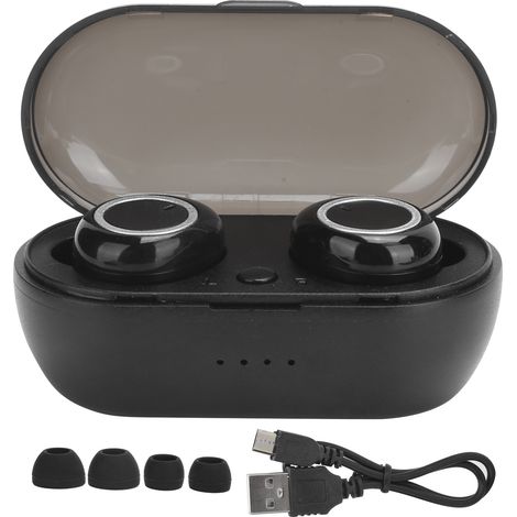 Casque Bluetooth 5.0 Stéréo Sans Fil BTH-i30 Réduction de Bruit Binaural Argent Noir (1/5)
