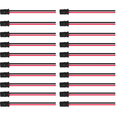 20 Douilles LED T10 W5W Pré-câblées avec Connecteur Souple, Adaptateur de Prise pour Voiture et Moto, Installation Facile (1/4)