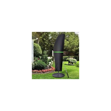 Housse de Protection pour Parasol avec Tige et Parasol déporté 2 à 4 m Grand Parasol Protection Contre Les intempéries, Les UV, Le Vent Outdoor pour Parasol déporté 280 x 30/81/46 cm (1/5)