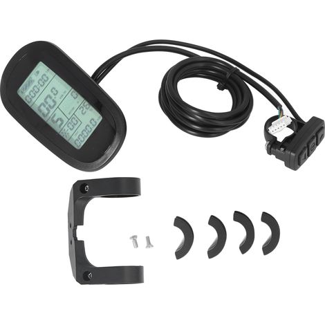 Tableau de bord LCD6 pour vélo électrique 24V 36V 48V, connecteur SM, conversion batterie lithium, câble 6 mètres (1/5)