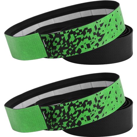 Ruban de guidon de vélo coudé, respirant, noir et vert (1/5)