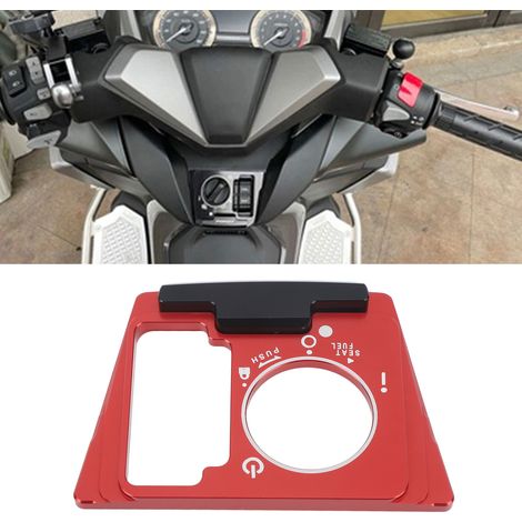 Cache de serrure d'allumage en alliage d'aluminium pour moto, cache de protection, cache décoratif adapté à Honda Forza 350 NSS350 2018-2022 rouge. (1/5)