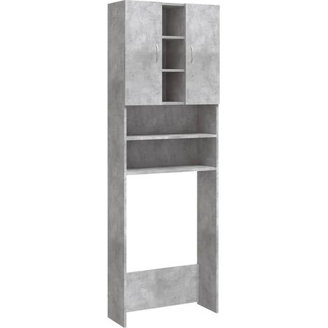 Maison Exclusive - Armario de lavadora gris hormigón 64x25,5x190