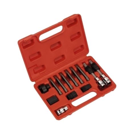 Kit chiavi manutenzione/montaggio/smontaggio puleggia/alternatore 13 pz in valigetta
