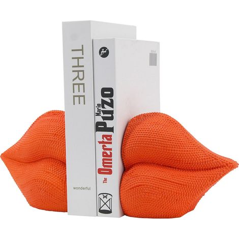 Porte-Livre Lips Design Élégant - Orange Vibrant Style Lèvres (1/5)