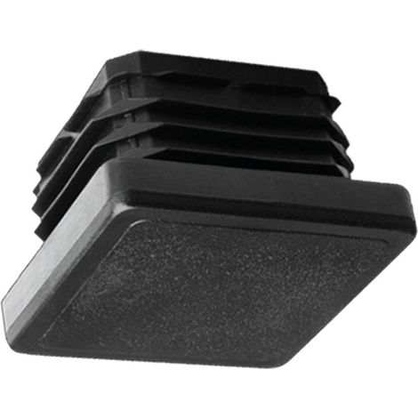 Bolsa de 50 tacones cuadrados de plástico negro 50x50mm