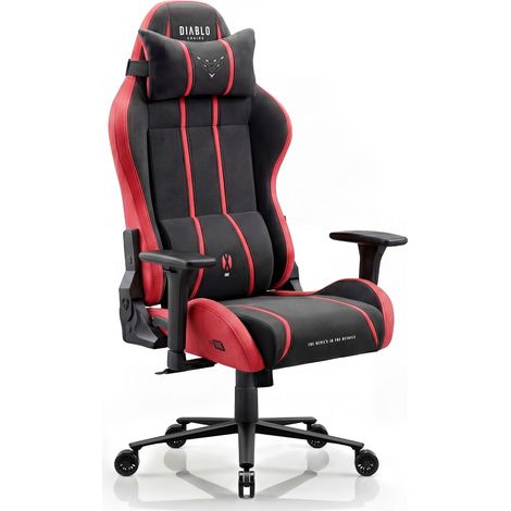 Chaise gaming en tissu King Size, noir-rouge: Diablo X-One 2.0 Bloody Mary