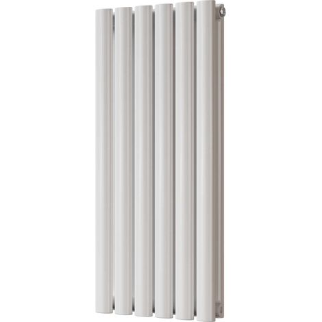 Omeara - White Designer Radiator H800mm x W348mm Double Panel