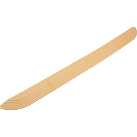 4er-Set universelle Türschwellen-Kehrleisten für Treppen, Rollstuhltüren, montagefrei, Gummischwellenschutz, Beige