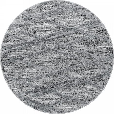 Tapis Rond en relief Berbère ASIMA Gris (160x160cm) (1/5)
