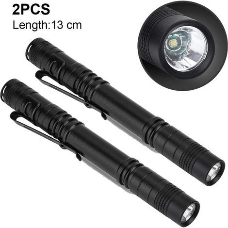 Lampe Torche LED Ultra-Compacte Stylo Format 150 lm Piles AAA Incluses Parfaite pour Poche Camping et Urgences - (1/4)