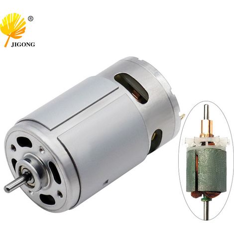 Moteur 24 V CC, micromoteur pour petits appareils électroménagers, moteur électrique 540-545 à double roulement à billes lubrifié à l'huile (1/5)