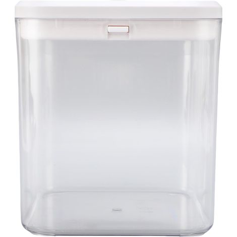Boîte de rangement à code verrouillable pour médicaments, aliments, téléphone - Blanc transparent, 16x14x14cm, plastique (1/5)