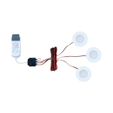 Aric – Spot encastrable salle de bain IP65 3 x 3,5 W blanc chaud 3000K – Éclairage humide – 320 lm – 50843