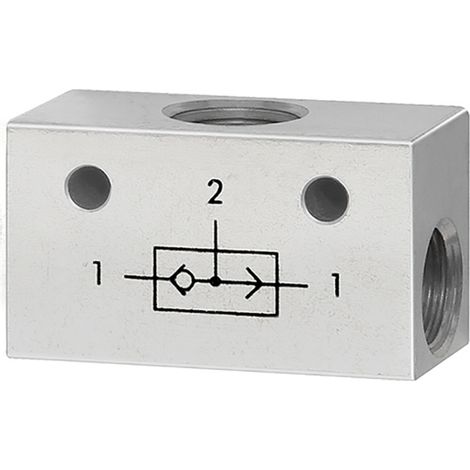 Riegler ODER-Ventil, 3 x G 1/8 Aluminium (1/4)