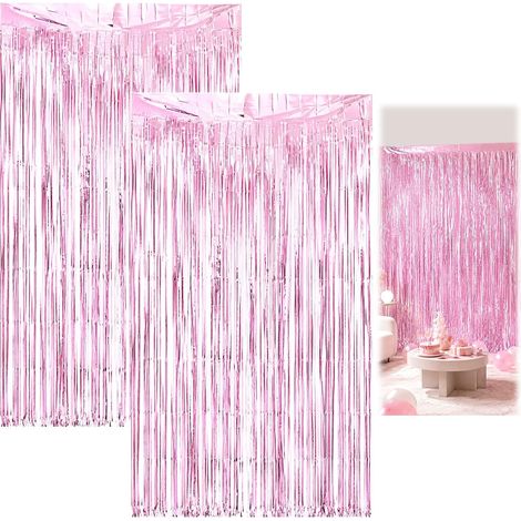Pack Fringe Curtain for Birthdays, Metallic Fringe Curtains (1/5)