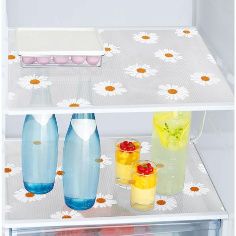 10 Pièces Tapis Frigo 30x45cm, Lavables/Antidérapants/Réutilisables, Fond Tiroir, DIY Cuisine (1/5)