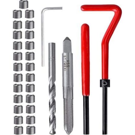 Gewindereparaturset für Zündspulen, kompatibel mit 30 Teilen, M6 x 1,0 mm Edelstahl, Handwerkzeugset für Kfz-Reparaturen (1/4)