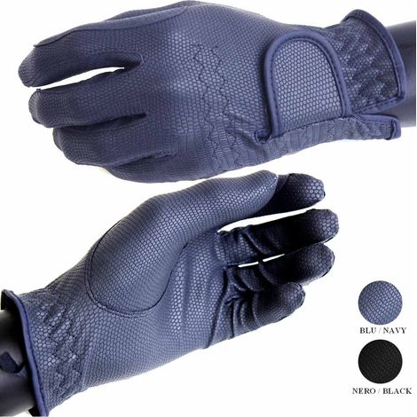 XL, blu: Guanti da concorso leggeri estivi in similpelle