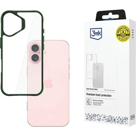 Funda verde SatinArmor+ de grado militar para iPhone 16 3MK