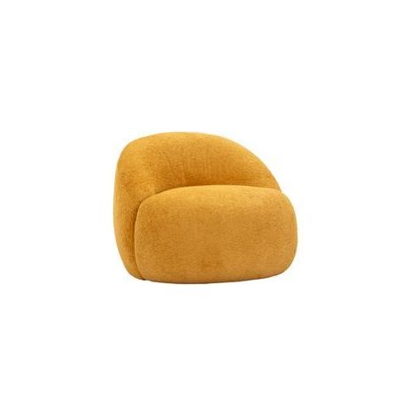 Fauteuil Ginevra moutarde bouclé design contemporain (1/5)