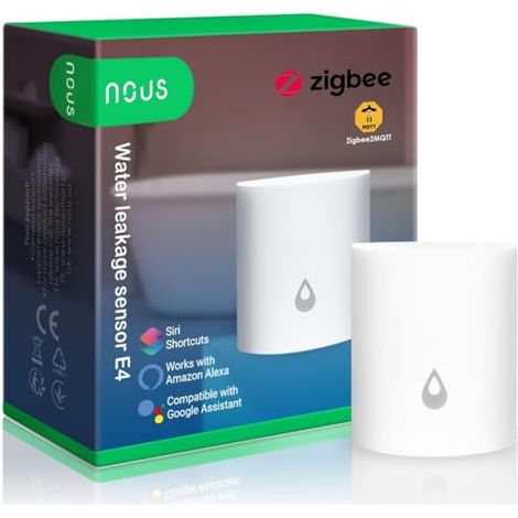 NOUS E4 DÉTECTEUR D'EAU SMART, CAPTEUR D'EAU ZIGBEE, ALARME D'EAU DÉTECTEUR D'EAU, DÉTECTEUR D'EAU, CAPTEUR ZIGBEE, TUYA SMART L