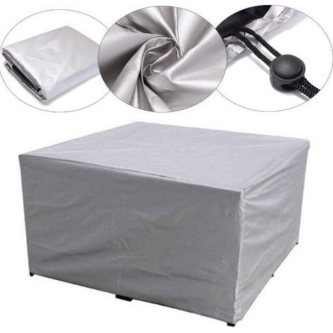 Protective cover for garden furniture made of 210D Oxford fabric, dustproof and UV resistant (100x100x85 cm, silver) (1/5)
