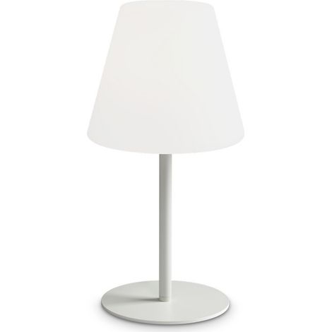 Ideal Lux ARCADIA Lampe de table avec abat-jour rond conique blanc 1x E27 IP44