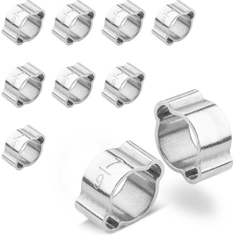 10 Pièces Collier de Serrage Double Oreille, Plage de Serrage Ø 79mm, O Clips pour Tuyau (1/5)