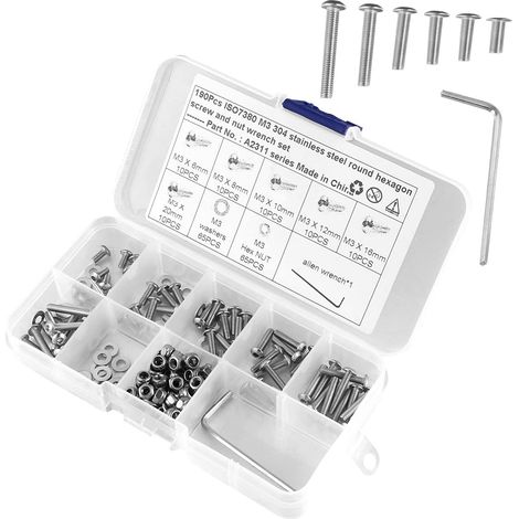 teiliges Set mit Schraubendrehern Schrauben Bolzen und