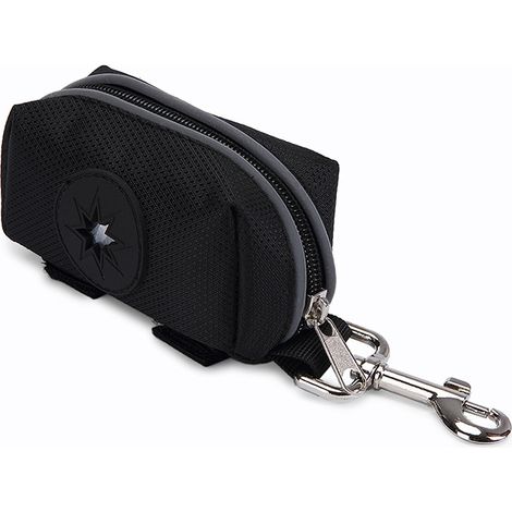 Lot de 2 sacs à déjections canines portables, sac de toilettage pour chien, simple, argenté, avec boucle en plastique, accessoires pour animaux. (1/4)