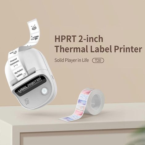 Imprimante thermique HPRT T20 avec connexion Bluetooth, imprimante d'étiquettes portable, compatible avec Android