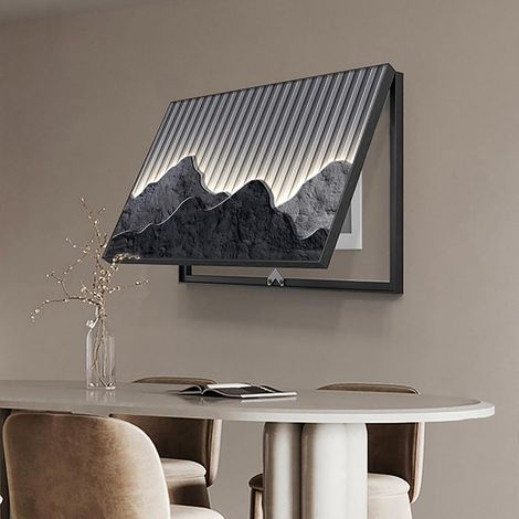 Cache-panneau Électrique Mural, Couvercle De Boîte À Disjoncteurs Décoratif, Cache Compteur Electrique, Porcelaine Cristal Pour Salon Et Bureau(Blue 3,80 60cm/31.5 23.6in) (1/5)