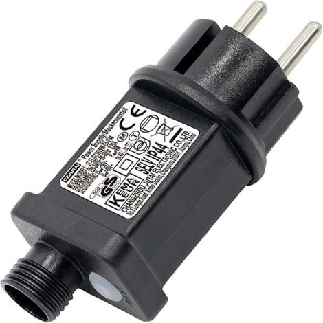 Clignoteur pour Guirlande 31V 6W Transformateur Guirlande, 8 Modes Prise avec Fonction Minuterie, Étanche IP44 Connecteur Guirlande Led pour Éclairage de Noël, Sapin Lumineuse, Rideau Lumineux (1/4)