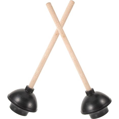 Lot de 2 ventouses salle bain robustes en caoutchouc et bois . Réutilisables résistantes , elles con (1/5)