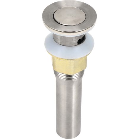 Bonde de lavabo avec panier-filtre anti-cheveux, accessoire de vidange en acier inoxydable (1/5)