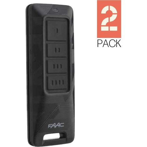 Télécommande XT4 FDS 433-868 NOIR FAAC Pack de 2